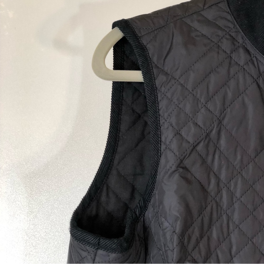 J.Jill Black Full Zip Sleeveless Side Snap Quilted Vest Size M - Picture 2 of 13